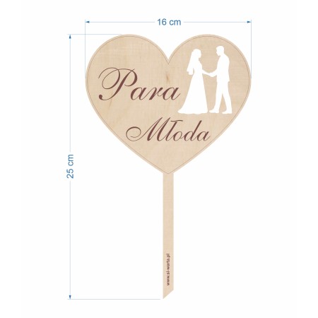 1822-126-446 Topper na tort weselny - wzór 4 wymiary