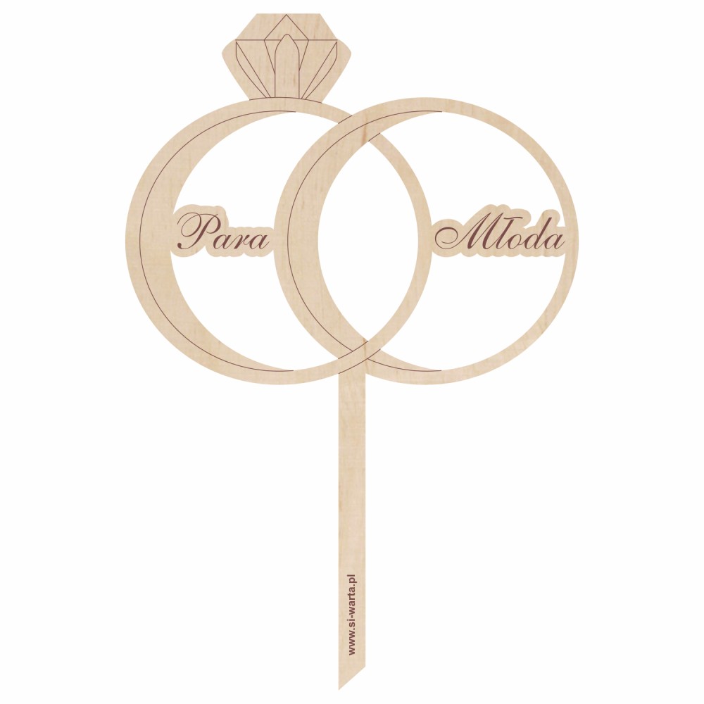 1822-126-446 Topper na tort weselny - wzór 7