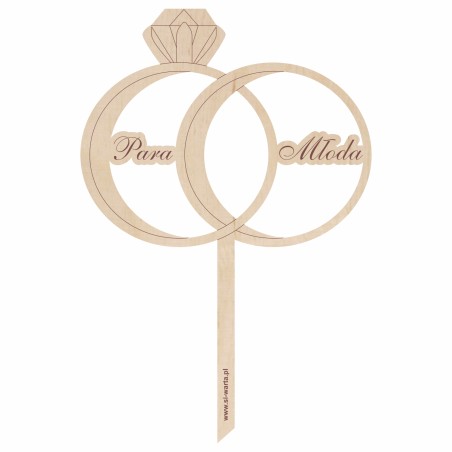 1822-126-446 Topper na tort weselny - wzór 7