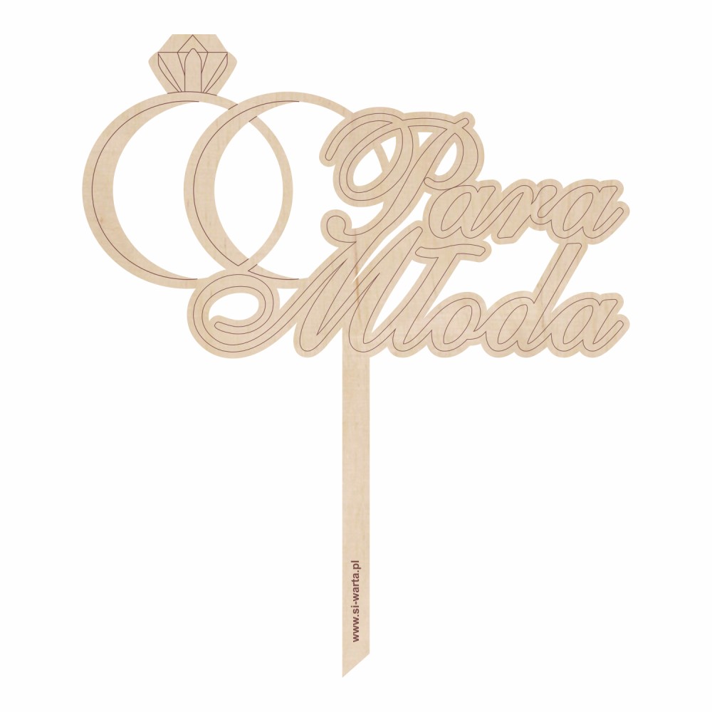 1822-126-446 Topper na tort weselny - wzór 8