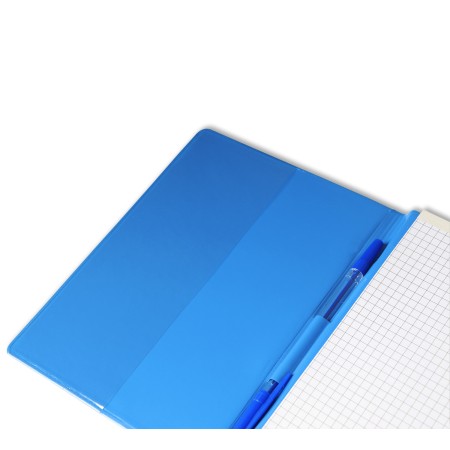 1829-120-051 Notes z długopisem 163x217, ~60k, okładka foliowa - niebieski