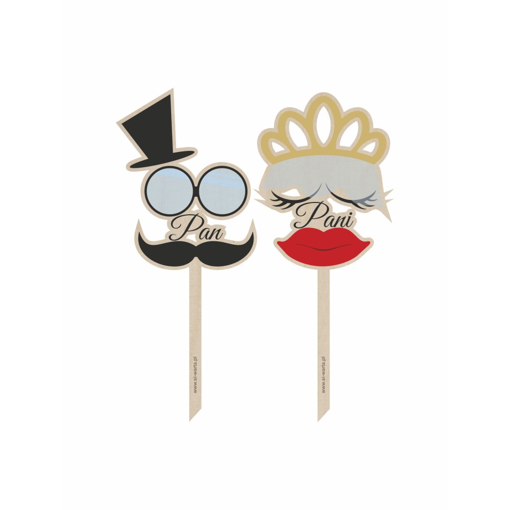 1822-126-418 Topper na tort weselny kolorowy - wzór 6