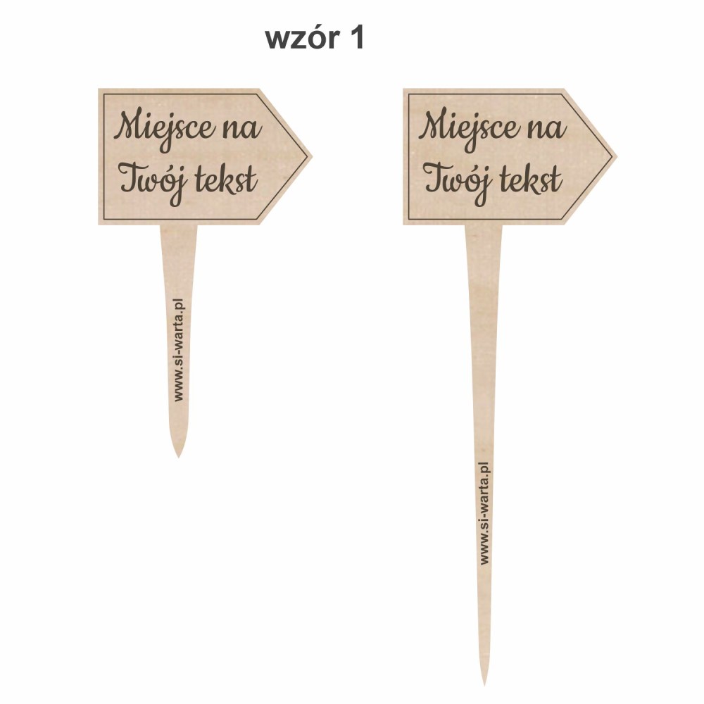 1822-126-417 Topper, piker z własnym grawerem - wzór 1