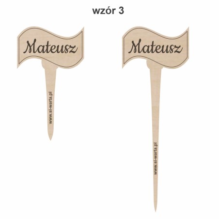 1822-126-417 Topper, piker z własnym grawerem - wzór 3