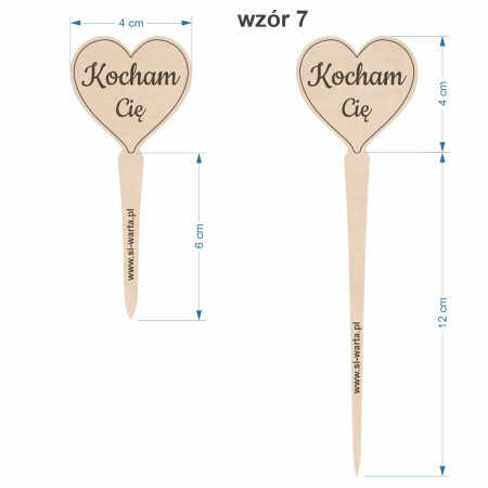 1822-126-417 Topper, piker z własnym grawerem - wzór 7 wymiary