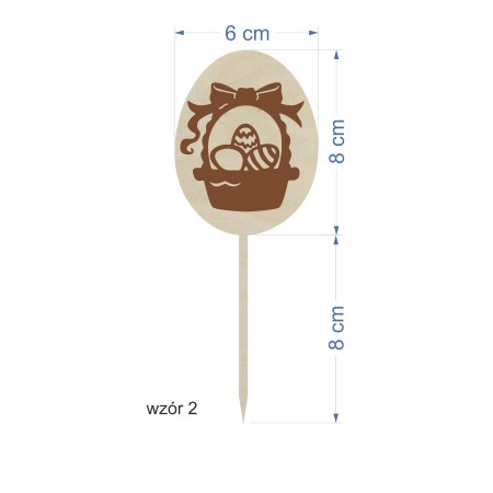 1822-126-455 Topper, piker Wielkanocny - wzór 2 wymiar