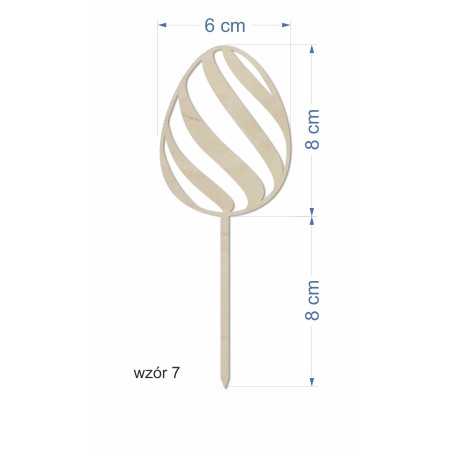 1822-126-455 Topper, piker Wielkanocny - wzór 7 wymiar