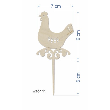 1822-126-455 Topper, piker Wielkanocny - wzór 11 wymiar