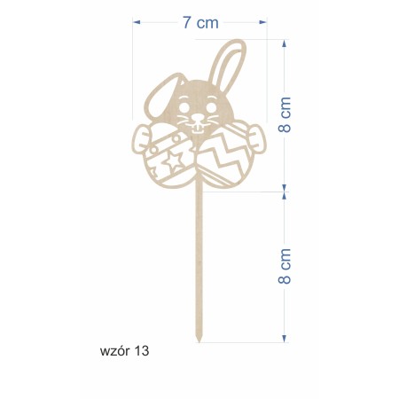 1822-126-455 Topper, piker Wielkanocny - wzór 13 wymiar