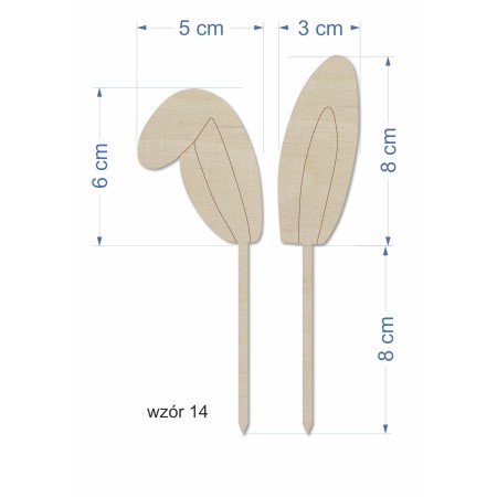 1822-126-455 Topper, piker Wielkanocny - wzór 14 wymiar