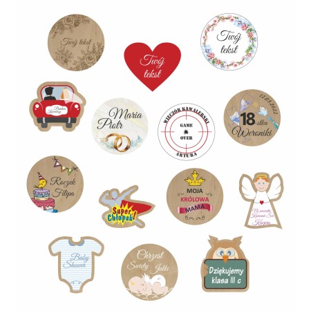 1822-126-414 Magnes na lodówkę, Twój własny tekst