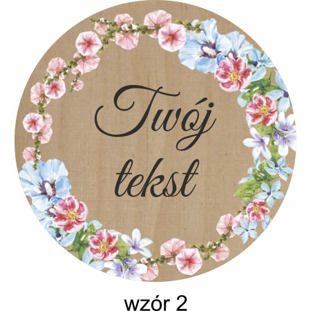 1822-126-414 Magnes na lodówkę, Twój własny tekst,  wzór 2