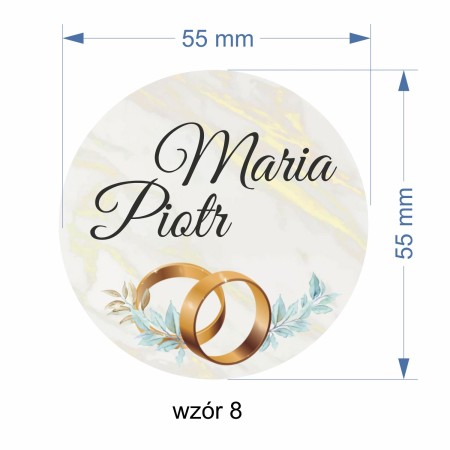 1822-126-414 Magnes na lodówkę, Twój własny tekst,  wzór 8 wymiary