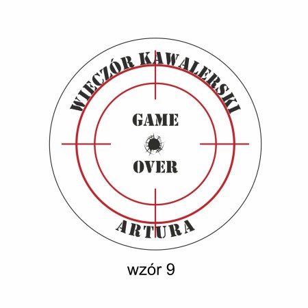 1822-126-414 Magnes na lodówkę, Twój własny tekst,  wzór 9