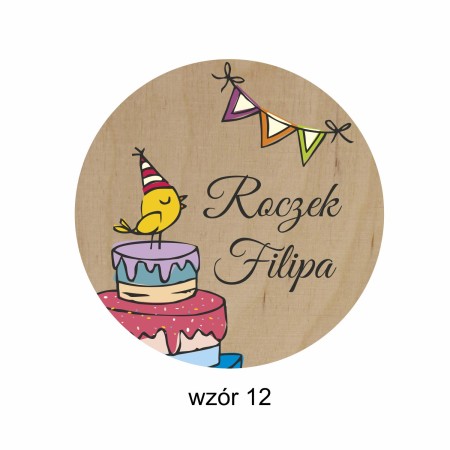 1822-126-414 Magnes na lodówkę, Twój własny tekst,  wzór 12