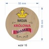 1822-126-414 Magnes na lodówkę, Twój własny tekst,  wzór 15 wymiary