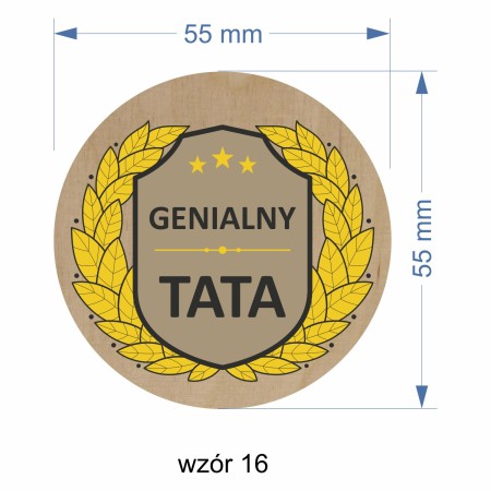 1822-126-414 Magnes na lodówkę, Twój własny tekst,  wzór 16 wymiary