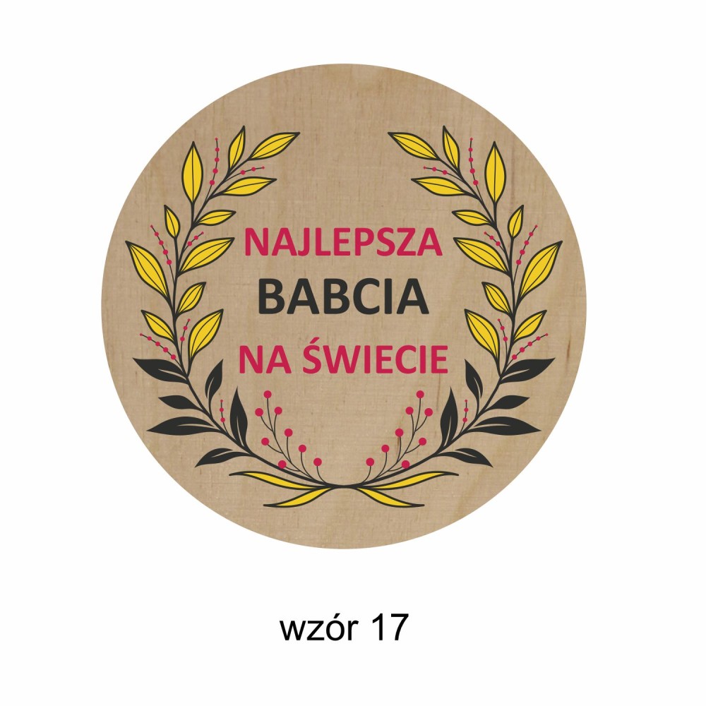 1822-126-414 Magnes na lodówkę, Twój własny tekst,  wzór 17