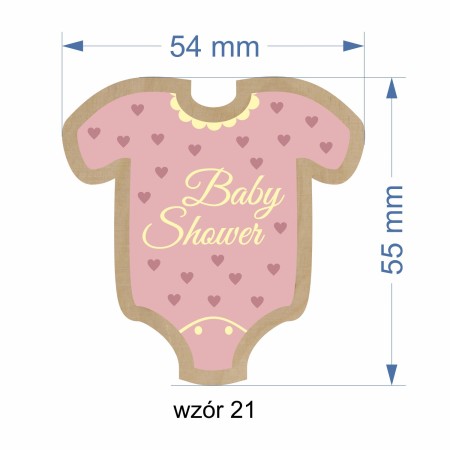 1822-126-414 Magnes na lodówkę, Twój własny tekst,  wzór 21 wymiary
