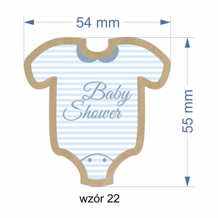 1822-126-414 Magnes na lodówkę, Twój własny tekst,  wzór 22 wymiary