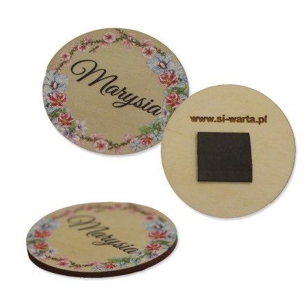 1822-126-414 Magnes na lodówkę, Twój własny tekst -  przykład gotowego magnesu