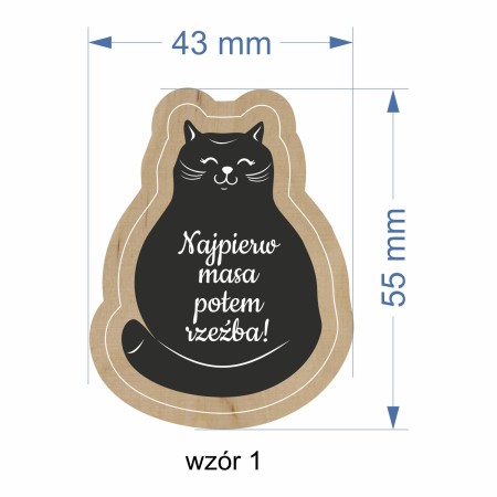 1822-126-485 Magnes na lodówkę, różne wzory - wzór 1 wymiary