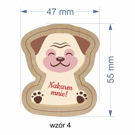 1822-126-485 Magnes na lodówkę, różne wzory - wzór 4 wymiary