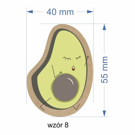 1822-126-485 Magnes na lodówkę, różne wzory - wzór 8 wymiary
