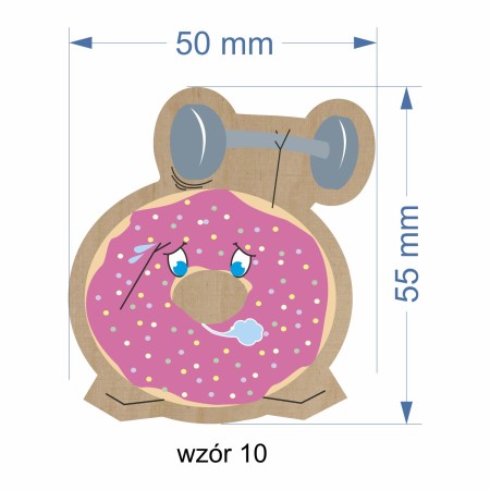 1822-126-485 Magnes na lodówkę, różne wzory - wzór 10 wymiary