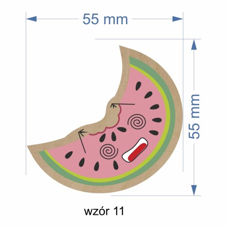 1822-126-485 Magnes na lodówkę, różne wzory - wzór 11 wymiary