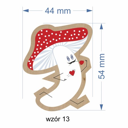 1822-126-485 Magnes na lodówkę, różne wzory - wzór 13 wymiary