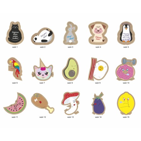 1822-126-485 Magnes na lodówkę, różne wzory - wszystkie wzory