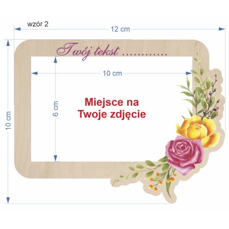 1822-126-466 Fotomagnes ozdobny na lodówkę - wzór 2 wymiary