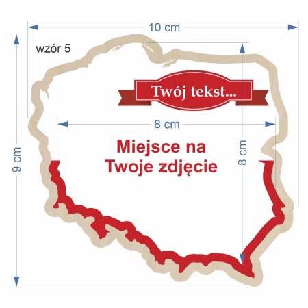 1822-126-466 Fotomagnes ozdobny na lodówkę - wzór 5 wymiary
