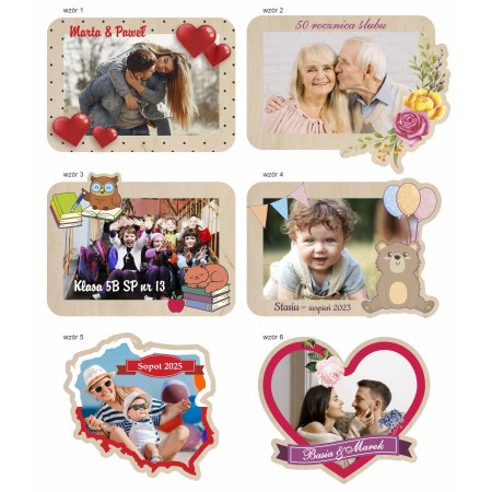 1822-126-466 Fotomagnes ozdobny na lodówkę - wszystkie wzory