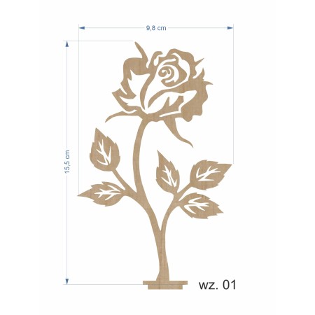 1822-126-400 Pudełko na cukierki, Upominek,  Kwiat box - wzór nr 1 wymiary