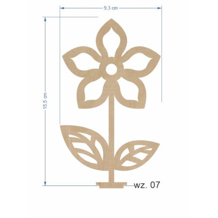 1822-126-400 Pudełko na cukierki, Upominek,  Kwiat box - wzór nr 7 wymiary