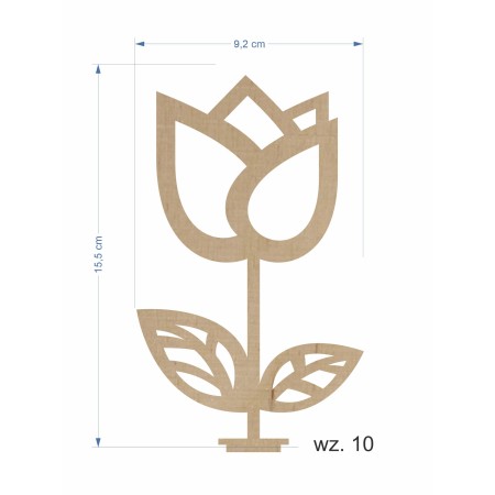 1822-126-400 Pudełko na cukierki, Upominek,  Kwiat box - wzór nr 10 wymiary