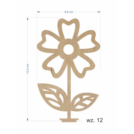 1822-126-400 Pudełko na cukierki, Upominek,  Kwiat box - wzór nr 12 wymiary