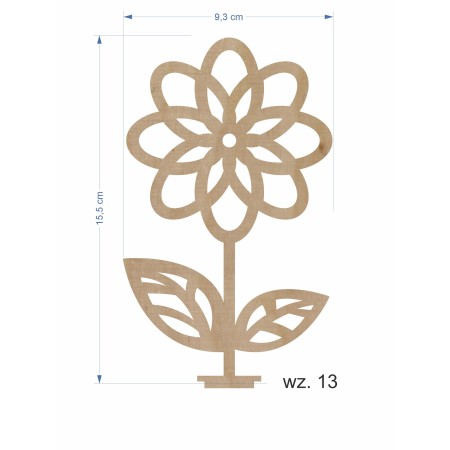 1822-126-400 Pudełko na cukierki, Upominek,  Kwiat box - wzór nr 13 wymiary