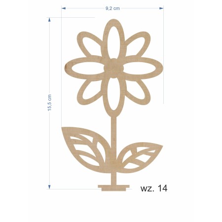 1822-126-400 Pudełko na cukierki, Upominek,  Kwiat box - wzór nr 14 wymiary