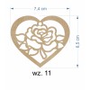 1822-126-441 Zawieszki serduszka - wzór 11 wymiary