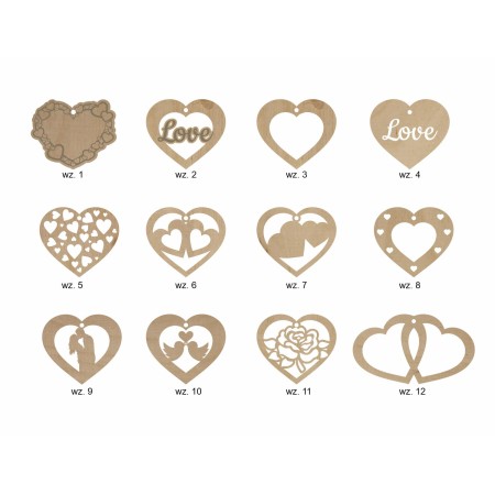 1822-126-441 Zawieszki serduszka - wszystkie wzory