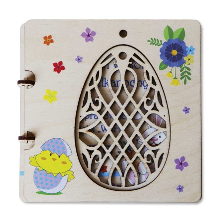 1822-126-460 Kartka składana z życzeniami, z zawieszką - wzór 2