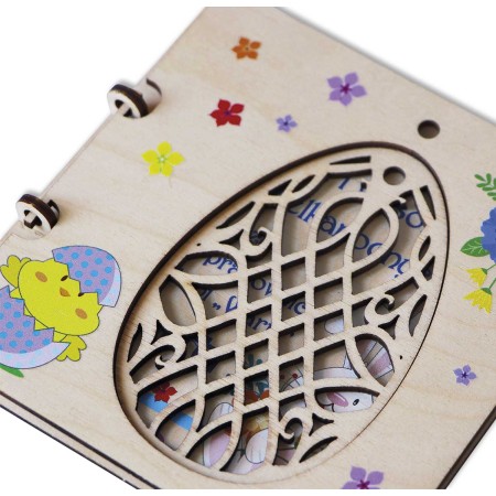 1822-126-460 Kartka składana z życzeniami, z zawieszką - wzór 2