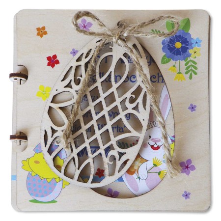 1822-126-460 Kartka składana z życzeniami, z zawieszką - wzór 2