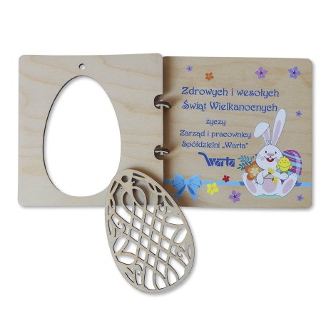 1822-126-460 Kartka składana z życzeniami, z zawieszką - wzór 2