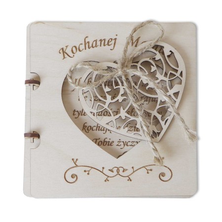 1822-126-460 Kartka składana z życzeniami, z zawieszką - wzór 4