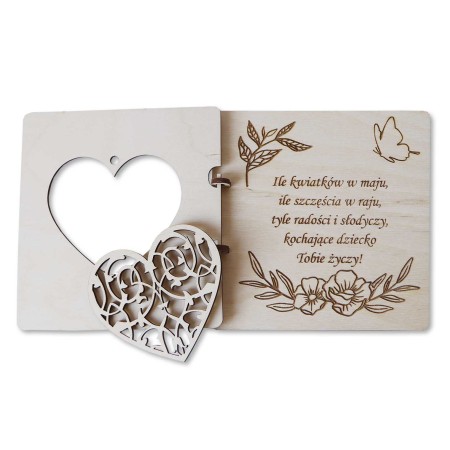 1822-126-460 Kartka składana z życzeniami, z zawieszką - wzór 4