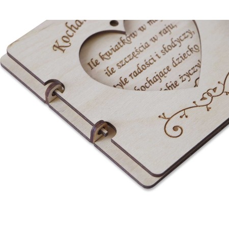 1822-126-460 Kartka składana z życzeniami, z zawieszką - wzór 4